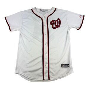 Washington Nationals Jersey Youth XL 18/20 White MLB Baseball Bryce Harper 34
